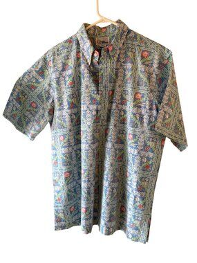 Reyn Spooner Mens Short-sleeve Hawaiian Shirt Size XL Multicolor Vintage Casual